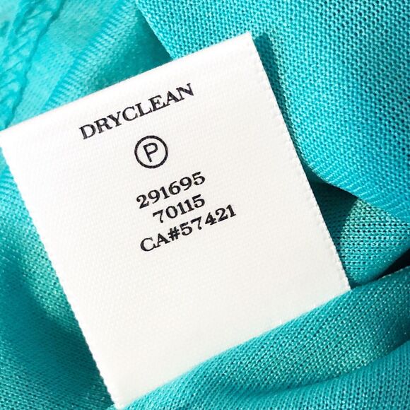 Ann Taylor Structured Peplum Blouse Capped Sleeves Size 16 NWT Turquoise Blue - Picture 9 of 11